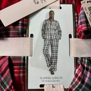 Victoria's Secret Damen kariertes zweiteiliges Pyjama Set M/M rot/grün Regular Fit - Bild 1 von 5