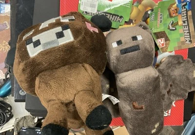 Minecraft Baby Cow 4" Plush Brown Jazwares 2014 Series 2 Overworld Bat Mojang - Image 1 of 4