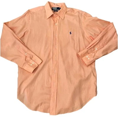 Camisa Andrew de la Asociación Polo de Estados Unidos Talla 16 Naranja Manga Larga con Botones para Hombre Foto 1 de 4