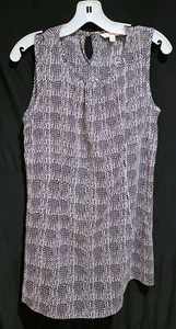 Cabi schwarz/weiß Print ärmellos transparent Pullover Plissee Bluse Gr. S - Bild 1 von 5
