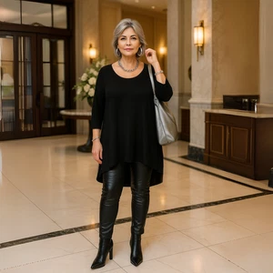 ROCKTHOSECURVES TOP DONNA TINTA UNITA MANICA 3/4 ORLO A TUFFO - Foto 1 di 56