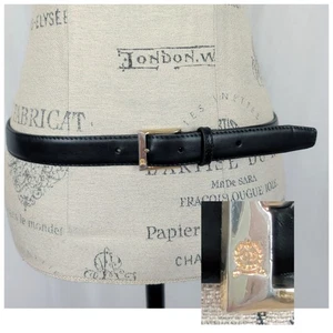 Vintage Christian Dior Ledergürtel schwarz 34 Metallschnalle - Bild 1 von 10