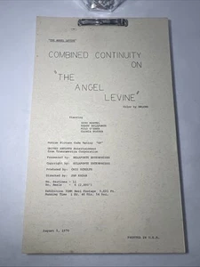 1970 L'ANGELO LEVINE sceneggiatura film continuità Jan Kadar, Zero Mostel, Belafonte - Foto 1 di 18