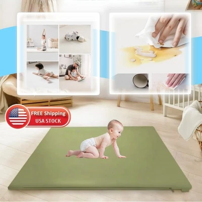 Baby Play Mat for Floor 50''x50'' Foam Soft Support Infant Crawling Waterproof - Image 1 of 4