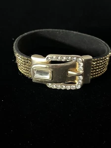 Sparkling Gold Tone Magnetic Close Sparkling Bling Wrap Bracelet - Picture 1 of 15