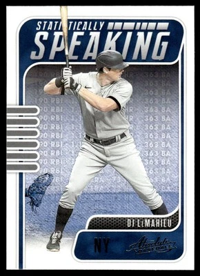 2021 Panini Absolute Statistically Speaking DJ LeMahieu New York Yankees #SS-5 - Image 1 of 2
