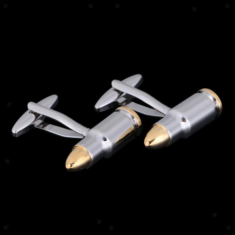 Gemelli Da Uomo Gemelli Divertenti Gioielli In Argento Camicia In Rame - Immagine 1 di 4