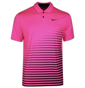 Nike Golf Polo Gr. XL Vapor Golf Hyper Pink Stripe Graphic CU9794-639 Neu mit Etikett - Bild 1 von 4
