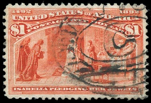 momen US Stamps #241 Used $1 VF/XF PSE Cert LOT #87990 - Picture 1 of 2