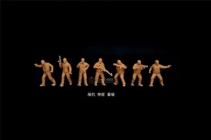 Modèle groupe 7 hommes imprimé en 3D 1/72 Modern US "Crips - Mobster/gangsters" - Photo 1 sur 1
