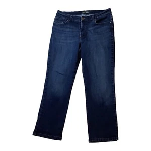 Lee Jeans Straight Leg Relaxed Fit Mid Rise Womens Blue Jeans Size 14 Short - Picture 1 of 11