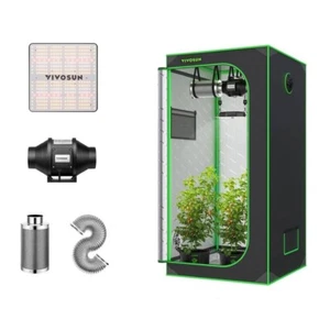 VIVOSUN Growzelt Set w/led pflanzenlampe,φ10cm Inline fan,Carbon filter,lüftungs - Bild 1 von 13