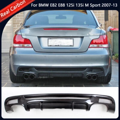 Labio difusor parachoques trasero de fibra de carbono para BMW E82 E88 125i 135i M Sport 2007-13 Foto 1 de 4