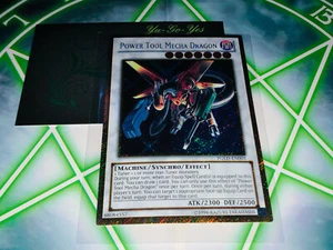 PGLD-EN005 Power Tool Mecha Dragon Gold Secret Rare YuGiOh Card Mint - Foto 1 di 1