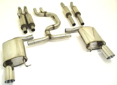 Impianto di scarico sportivo duplex FMS 2x55 mm VW Passat 3C B6 anno 2006-2010 4motion 3,2 l - Immagine 1 di 4