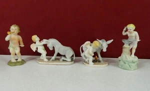 4 Occupied Japan Ardalt Bisque Cherub Angel Figurines - Picture 1 of 8