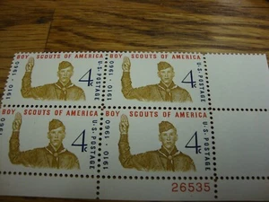 US Scott # 1145 Plate Block "#26535 "BOY SCOUTS OF AMERICA" 4c MINT 1960 - Picture 1 of 1