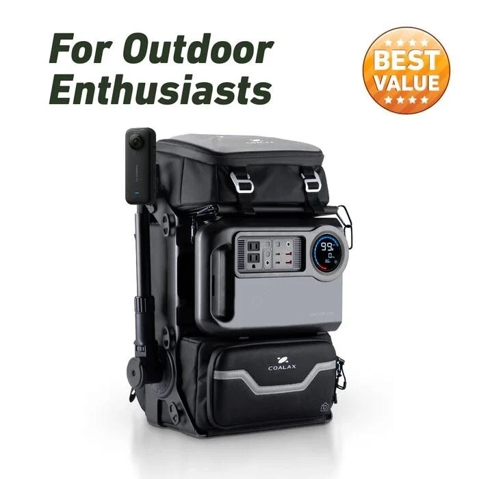 COALAX Outdoor Camping Power Drone Camera Lighting Professional PortableBackpack - Image 1 of 4