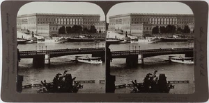 Suède.Sweden.Stockholm.Norrström et Palais Royal.Palace.Photo Stereo Argentique - Bild 1 von 2