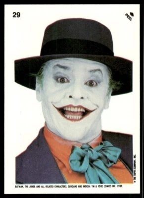 Tarjeta adhesiva Batman 1989 película Topps #29 (nuevo) Foto 1 de 2