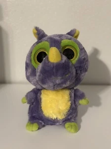Lila Nashorn Aurora YooHoo Friends gelb Plüschtier 8 Zoll große Augen kein Ton Spielzeug - Bild 1 von 6