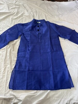 Boys Blue Kaftan Indian/Pakistani Size 8 - Image 1 of 4