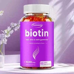 Biotin 10,000mcg Gummies – Fast-Acting Hair, Skin & Nail Support – Free Shipping - Picture 1 of 7