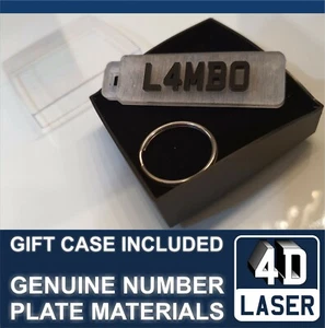 Llavero llavero con placa de matrícula de coche Lamborghini Lambo para hombre CAJA DE REGALO idea - Imagen 1 de 9