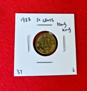 1983 HONG KONG 10 CENTS COIN - NICE WORLD COIN !!! - Picture 1 of 2
