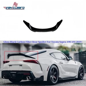 Gloss Black Carbon Fiber Rear Spoiler For Toyota Supra A90 A91 2019+ - Picture 1 of 4