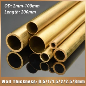 H62 Brass Tube Capillary Copper Tube Hollow Pipe Tubing OD 2-100mm Length 200mm - Picture 1 of 5
