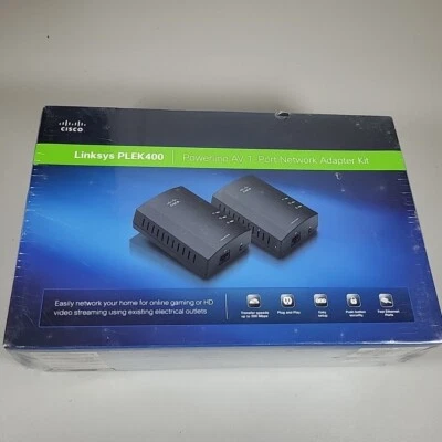 NEW SEALED! Linksys Cisco Powerline 400 Bridge - PLEK400 HomePlug AV (HPAV)   - Image 1 of 4