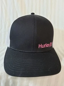 Hurley Corp Staple Trucker Cap / Hat Black / White Mesh Back Snapback OSFA - Picture 1 of 9