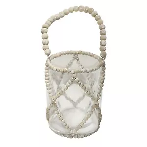 OTWAY LANTERN STONE GLASS BEACH MADRAS LINK CANDLE HOLDER 32cm **FREE DELIVERY** - Picture 1 of 2