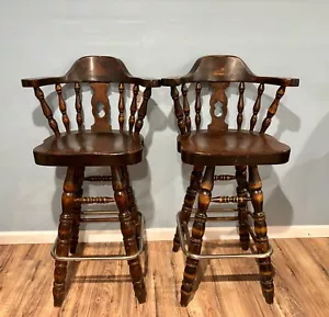 Vintage Ethan Allen barstool pair - Picture 1 of 1