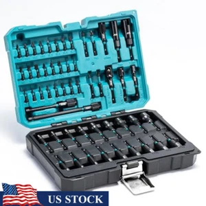 54PCS Magnetic Nut Driver Set Impact Drill Bit Socket Adapter Quick Release Box - Picture 1 of 6