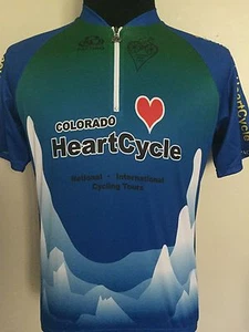 Pactimo Radtrikot Herren Medium M Colorado Heart Cycle blau und grün - Bild 1 von 9