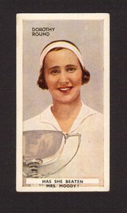 Dorothy Round Tennis 1935 British Cigarette Card