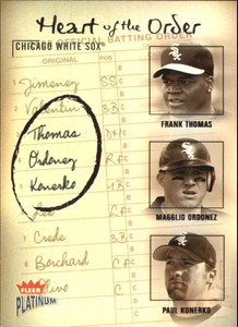2003 Fleer Platinum Heart of the Order Baseball Card #19 Thomas/Magglio/Konerko