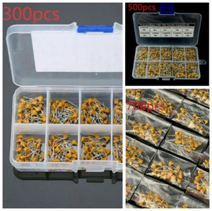 700pcs/ 500pcs/300pcs Ceramic Capacitor Assorted Kit Assortment Set - Picture 1 of 14