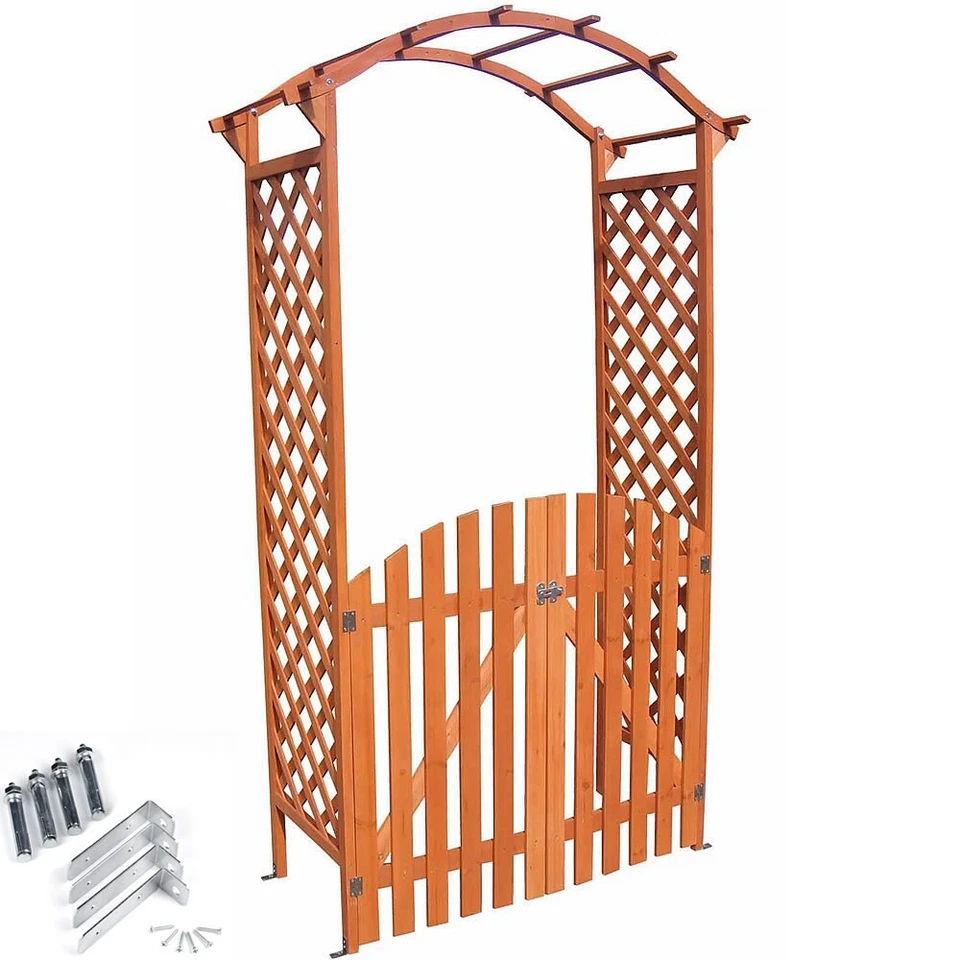 Mucola 120x60x206cm Holz-Rosenbogen mit 2 Türen (50001014)