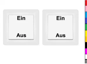 2x Ein Aus Aufkleber Schalteraufkleber Schalter on off (246/2/8) - Bild 1 von 2