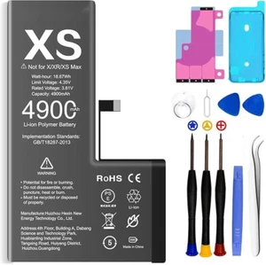 Bateria do iPhone XS 4900mAh Bateria o dużej pojemności Bateria Akumulator 0 cykli ładowania - Zdjęcie 1 z 6