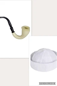 Popeye The Sailor Hat And Pipe Combo Pack - Picture 1 of 1