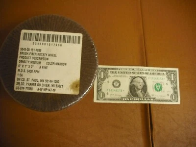 Rueda giratoria cepillo de fibra 3M, paquete de 2, grado militar, fino NSN:5345-00-151-7936 Foto 1 de 3