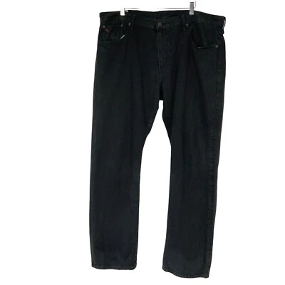 Polo Ralph Lauren Black Straight Leg Jeans Size 38x32 Dark Wash Denim w/Pockets - Image 1 of 4
