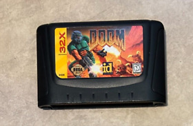 Sega Genesis 32X Doom Game Cartridge Only Authentic Nice Shape