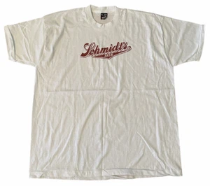 Vintage Schmidt Beer T Shirt Deadstock NOS 50/50 USA Size XXL Fruit Of Loom Best - Picture 1 of 5