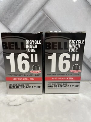 2 Bell Bicycle Inner Tube 16" X 1.75 2.25 Mountain BMX Kids Bike Standard Valve - Image 1 of 4