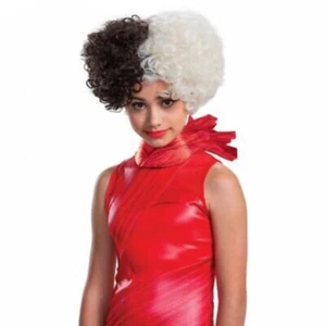 Cruella de Vil Live Action 101 Dalmatians Disney Movie Tween Wig Black White New - Picture 1 of 2